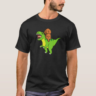Cocker Spaniel reitet Rex Dinosaurier Hund   T-Shirt