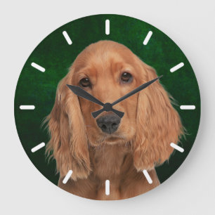 Cocker Spaniel Round Wall Clock Große Wanduhr