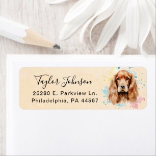 Cocker Spaniel Rücksendeadresse-Label