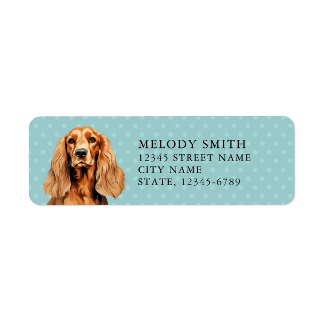 Cocker Spaniel Rücksendeadressetiketten (Vorne)