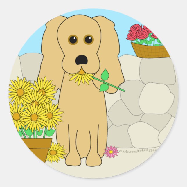Cocker Spaniel Runder Aufkleber (Vorderseite)