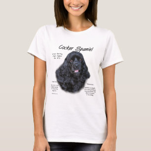 Cocker Spaniel (schwarz) Geschichtsdesign T-Shirt