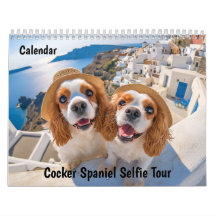 Cocker Spaniel-Selfie-Tour - Reise-Kalender