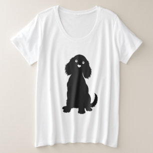 Cocker Spaniel Silhouette avec noeud cardiaque