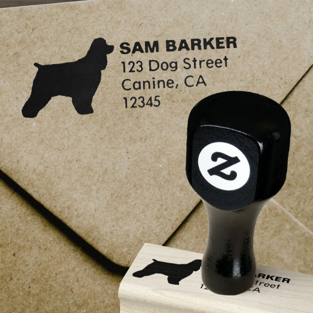 Cocker Spaniel Silhouette Rücksendeadresse Gummistempel (Von Creator hochgeladen)