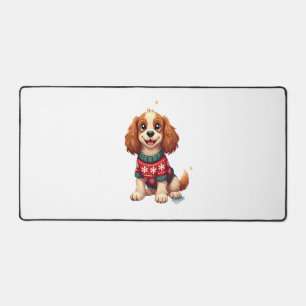 Cocker Spaniel Snowflake Glow Hund Schreibtischunterlage