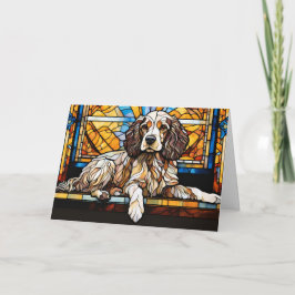 Cocker Spaniel Stains Glas Karte