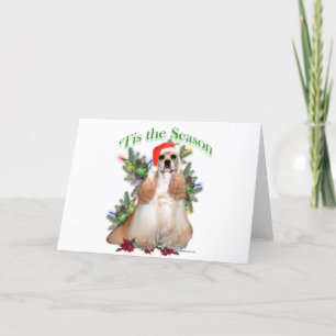 Cocker Spaniel "Tis Feiertagskarte
