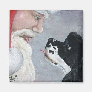 Cocker spaniel und Sankt-Hundekunst-Magnet Magnet