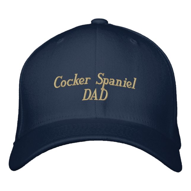 Cocker Spaniel VATER Bestickte Baseballkappe (Vorderseite)