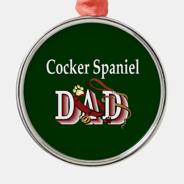 Cocker Spaniel VATER Ornament Aus Metall (Vorne)