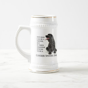 Cocker Spaniel Vater Stein Bierglas