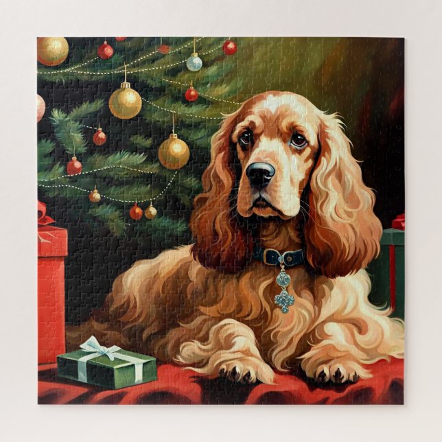 Cocker Spaniel Weihnachten (Vertikal)