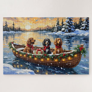 Cocker Spaniel Weihnachtsboot Urlaub