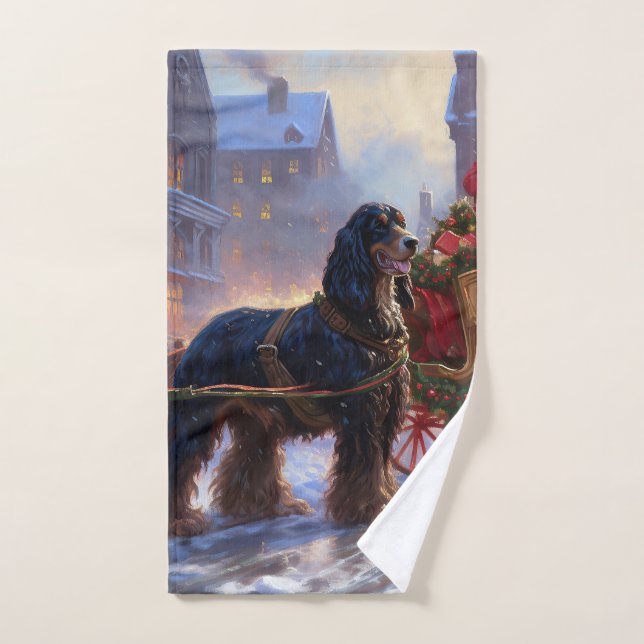 Cocker Spaniel Weihnachtsfeier Badhandtuch Set (Handtuch)