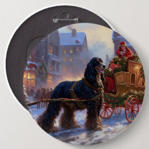Cocker Spaniel Weihnachtsfeier Button