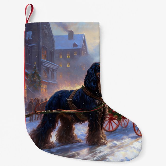 Cocker Spaniel Weihnachtsfeier Kleiner Weihnachtsstrumpf (Vorderseite)