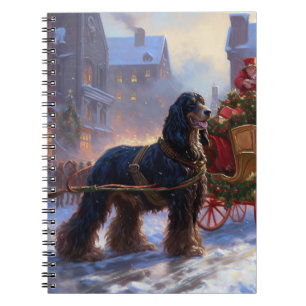 Cocker Spaniel Weihnachtsfeier Notizblock