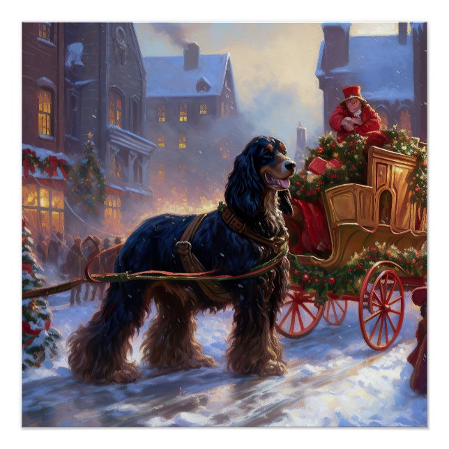 Cocker Spaniel Weihnachtsfeier Poster (Vorderseite)