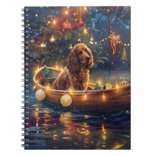 Cocker Spaniel Weihnachtsfeiertage Notizblock