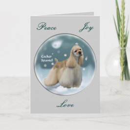 Cocker spaniel-Weihnachtsgeschenke Feiertagskarte