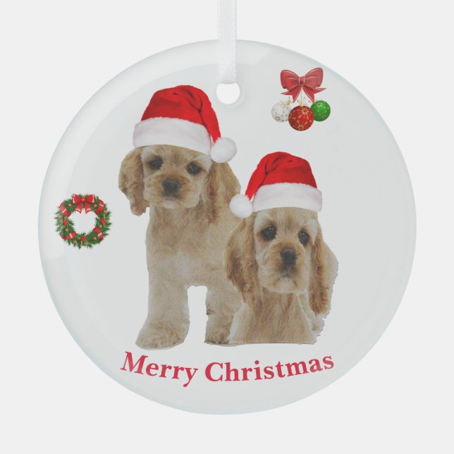 Cocker spaniel Weihnachtsschmuck (Vorderseite)