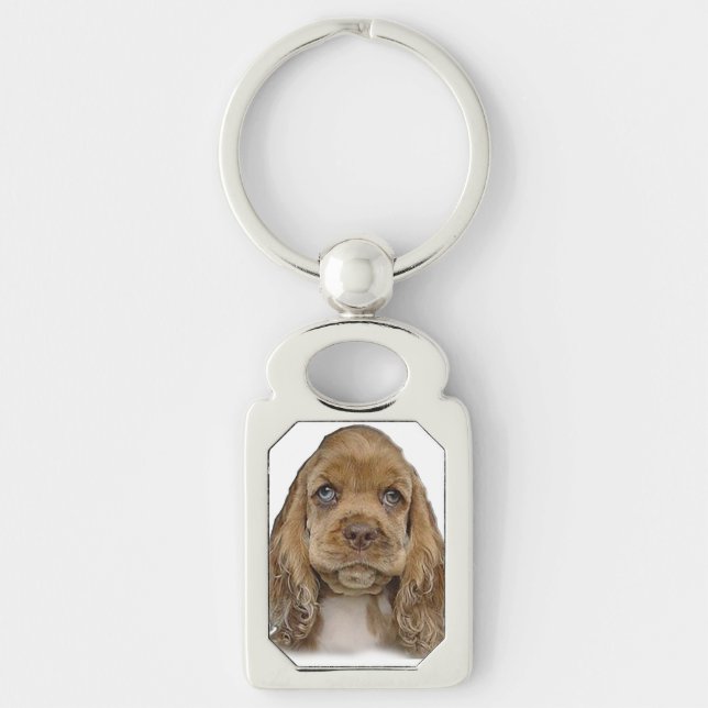 Cocker Spaniel Welpe    Schlüsselanhänger (Vorderseite)