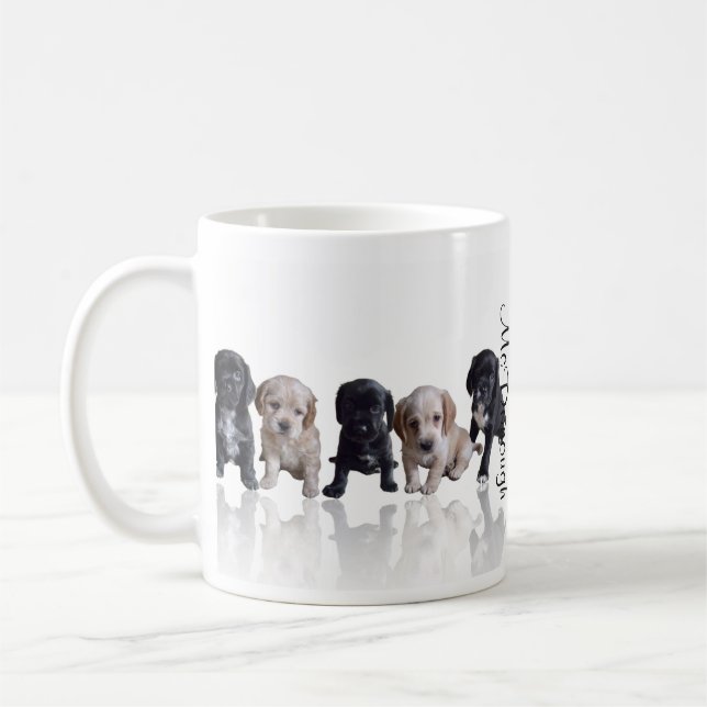 Cocker spaniel-Welpen Kaffeetasse (Links)