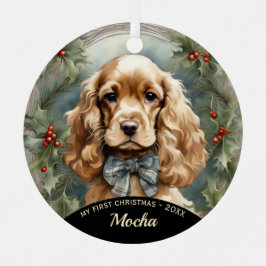 Cocker Spaniel Welppy's First Christmas Ornament