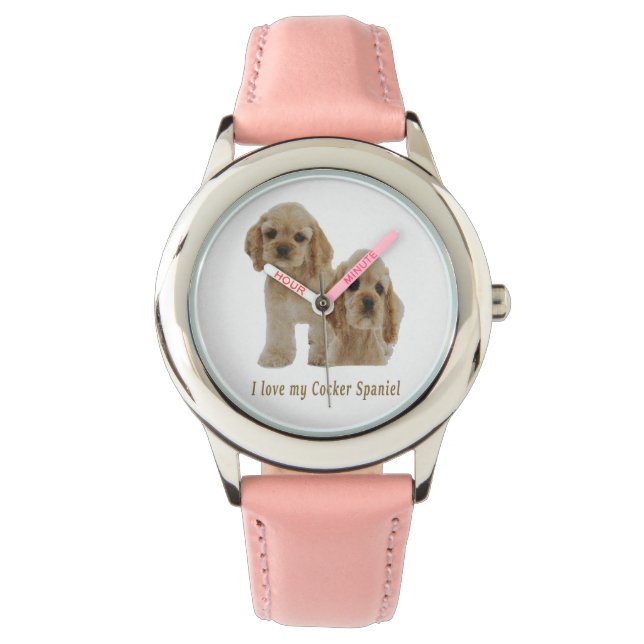 Cocker-Spaniels Armbanduhr (Vorderseite)
