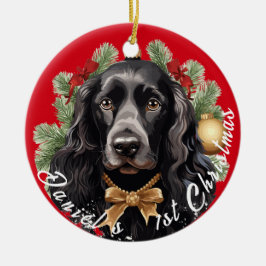 Cocker Spaniels erste Weihnachten Keramik Ornament