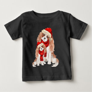 Cocker Spaniels Funny Christmas Fleas Navidog Baby T-shirt