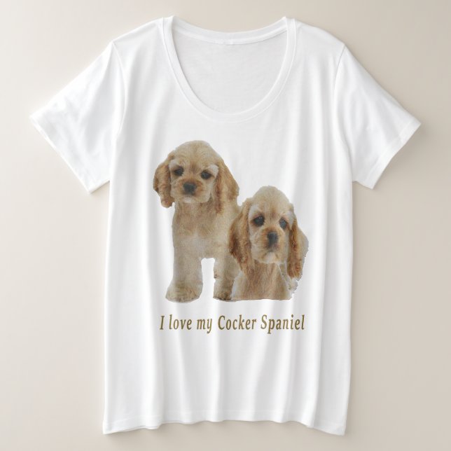 Cocker-Spaniels Große Größe T-Shirt (Design vorne)