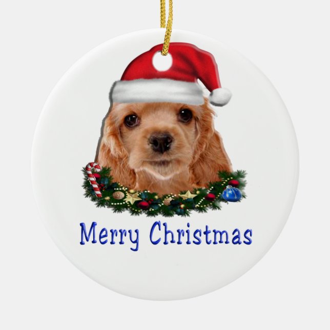 Cocker-Spaniels Keramik Ornament (Vorne)