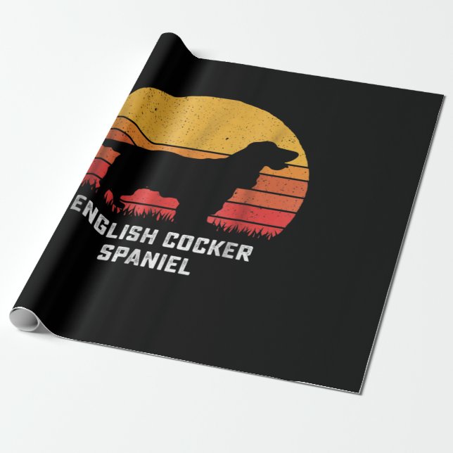 Cocker Spanier| Vintag Englisch Cocker Spanisch Geschenkpapier (Ungerollt)