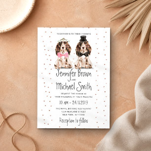 Cocker Spanische Bräutigvalentine Hochzeitshund Einladung