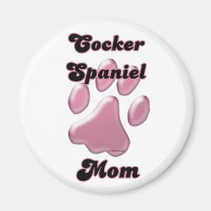 Cocker Spanische Mama Rosa Pawprint - Magnet