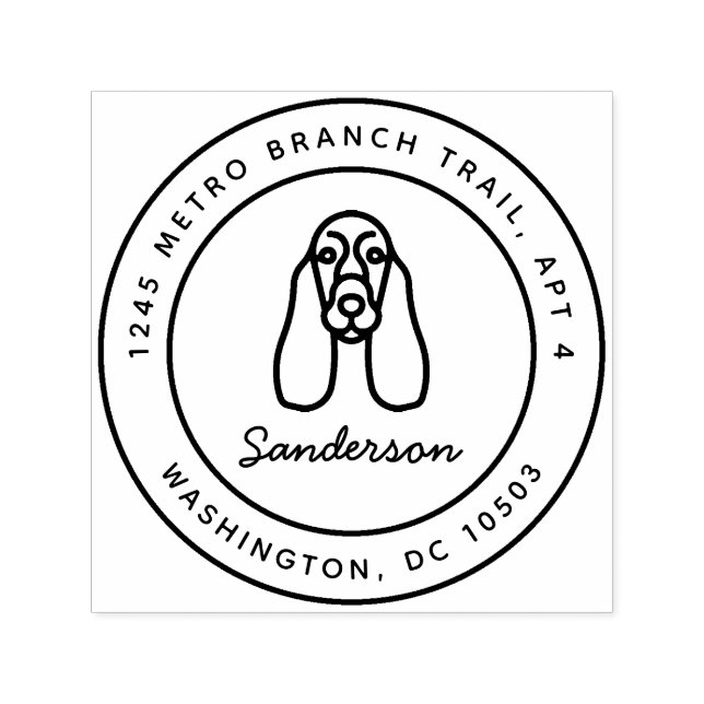 Cocker Spanische Rücksendeadresse Briefmarke Selbs Permastempel (Design)