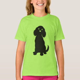 Cocker Spanische Silhouette mit Herznose T-Shirt