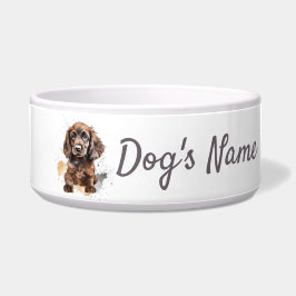 Cocker Spanische Welpe Keramik Haustier Bowl Napf