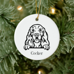 Cocker Spanischer Hund Keramik Ornament