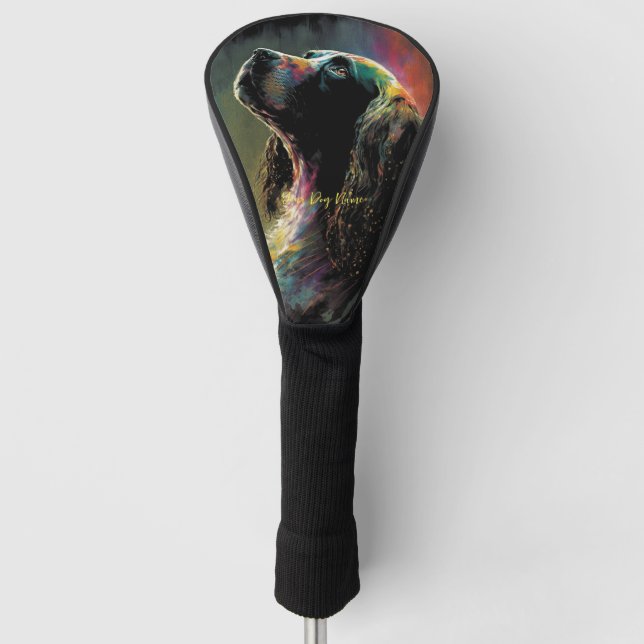 Cocker Spanischer Hund - Zusammensetzung 005 Golf Headcover (Vorderseite)