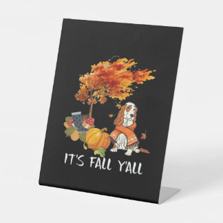 Cocker Spanischer Kostüm Herbst Es ist Herbst Y’al Sockelschild