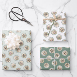 Cocker Spanischmalerei Buff Gold Original Hundekun Geschenkpapier Set