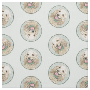 Cocker Spanischmalerei Buff Gold Original Hundekun Stoff