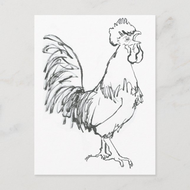 Cockerel Doodle Postkarte (Vorderseite)