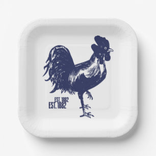Cockerel Est. 1882 Pappteller