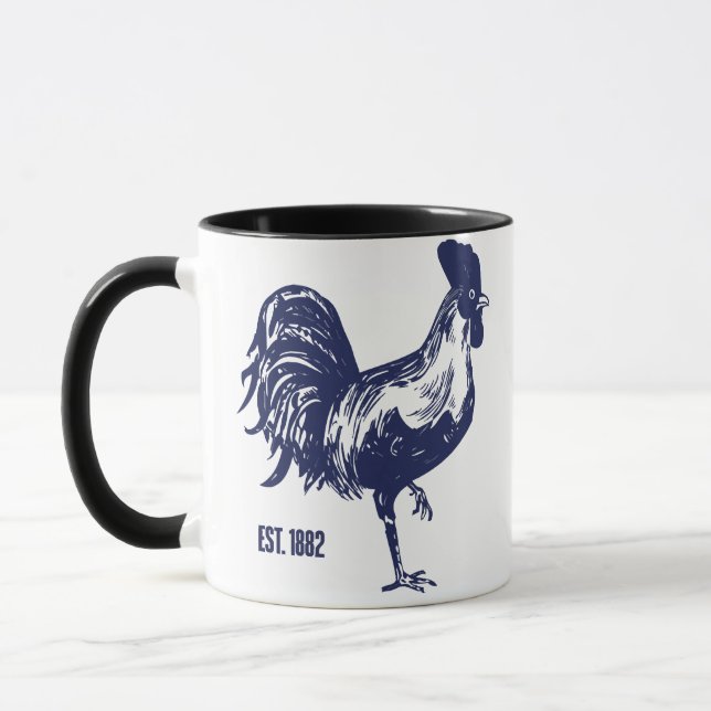 Cockerel Est. 1882 Tasse (Links)