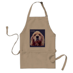 Cockerspaniel-Blendungs-Farbporträt-Schürze Schürze