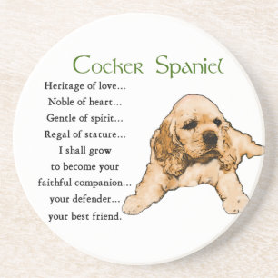 Cockerspaniel-Erbe der Liebe Getränkeuntersetzer